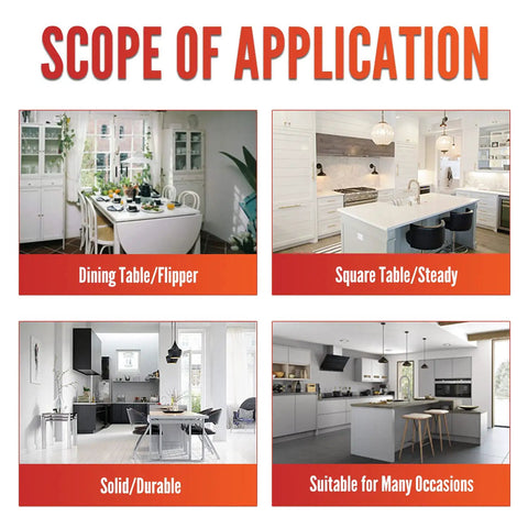 Scope of application images showing Heavy Duty Drop Leaf Table Hinge Support Four Point Five Inch Folding Bracket usage in various settings.