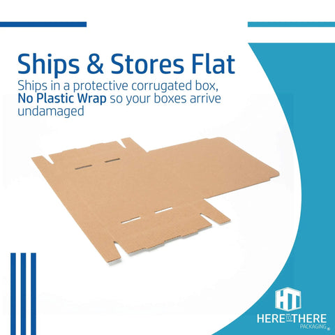 Top Shelf Slick Corrugated Pizza Boxes Built Tough Heavy Duty Takeout Containers flat, 10x10 inch, ships flat to save space.