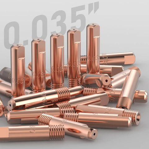 Twenty Five Pack MIG Welding Contact Tips 000-068 0.035 Inch For Miller Millermatic M10 M15 M25 M40 M100 M150 And Hobart H Series Guns