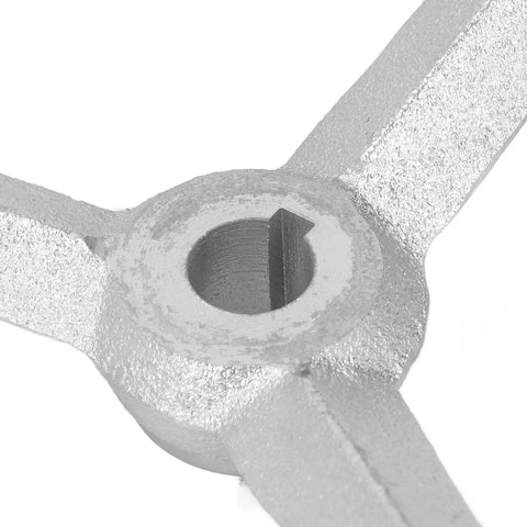 Close-up of 18mm Bore Lathe Hand Wheel with Chrome Finish, displaying its cast iron material and bore opening