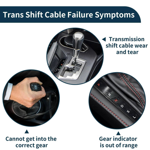 Manual Transmission Gear Shift Cable For Saturn Vue 2003 To 2007 Replacement 21996492, shifter wear symptoms infographic