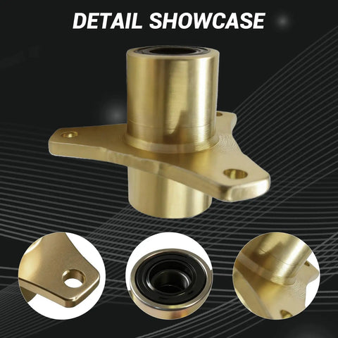 Front Wheel Hub Assembly With Sealed Bearings For 110cc And 125cc ATVs Dirt Bikes And Go Karts golden hub with sealed bearing detail.