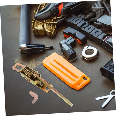 Heavy Duty Toggle Clamp Latch For Truck Bed And Tool Box Adjustable Metal Spring Hasp in tool kit with orange base