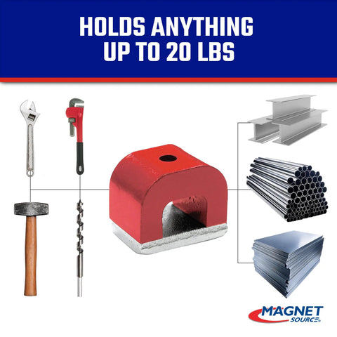 Alnico 5 Bridge Magnet With Keeper For Guitar Pickups, Red Cast Finish, 1.18 In Wide, heavy duty magnet holding tools