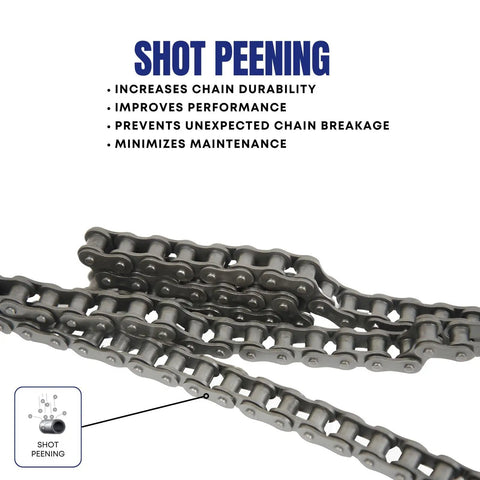 ANSI 41 Roller Chain 10 Feet With 2 Connecting Links for Go Karts Mini Bikes Scooters ATVs Dirt Bikes and Industrial Machinery