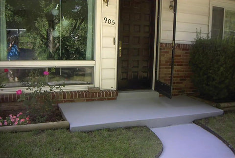 Turbo Concrete Sealer Spray Offering High Gloss Wet Look Finish For Exterior Masonry And Pavers Solvent Based Topcoat on clean porch.