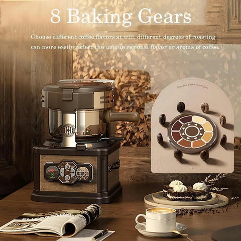 Kickstart Your Daily Ritual With This Solid Home Coffee Bean Roaster Offering Exact Heat Control And Swift Automatic Peeling For Zero Hassle Barista Quality Cups At Home with 8 baking gears.