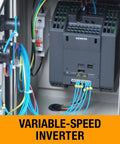 Variable Speed Ring Roll Bender control panel with inverter drive for 2 inch tubing and 1.5 inch schedule 40 pipe.