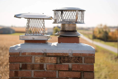 Bone Dry Chimney Crown Sealer Brushable Elastomeric Waterproof Membrane Stops Water Leaks Quick Tight As A Drum Real Deal Crack Patch For Concrete Masonry Roofs Half Gallon on a brick chimney with metal caps.