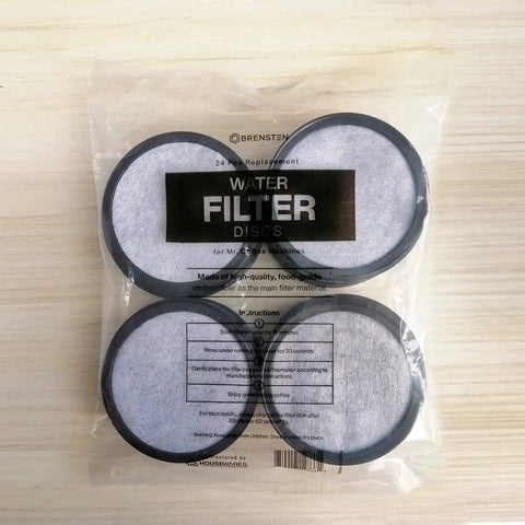 24 Pack Replacement Charcoal Water Filter Discs For Coffee Makers And Brewers, Removes Chlorine, Odors, Calcium, Impurities
