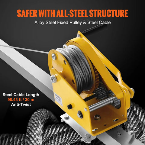 Built Like A Tank Heavy Duty Confined Space Tripod Winch Kit with secure alloy steel pulley and cable for rugged use.