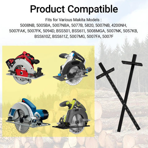 Heavy Duty Circular Saw Rip Fence Guide Replacement Kit For No Fuss Swaps And Razor Sharp Straight Line Cuts To Make Short Work Of Any Weekend Build Project with various Makita models.