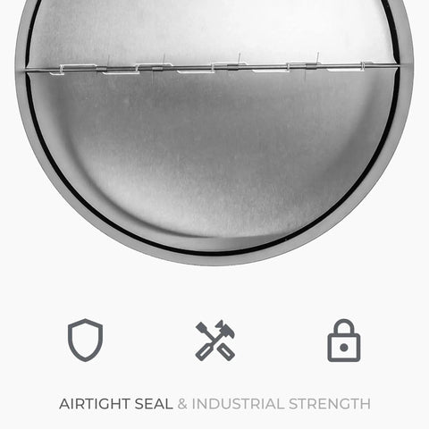 10 In Backdraft Damper With Thick Rubber Gasket Kicks Cold Drafts Out And Smooths Airflow, showcasing the steel body and airtight seal.
