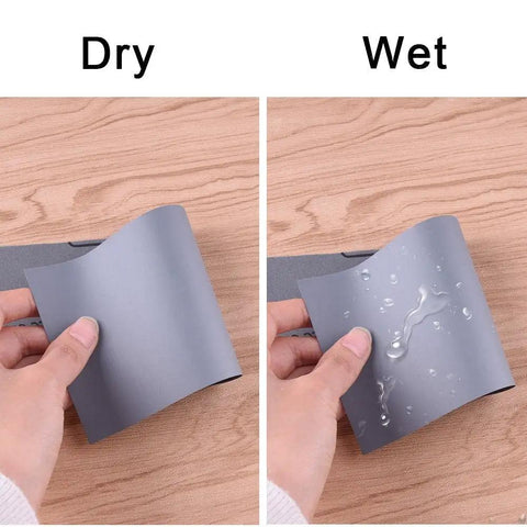 18 Piece Wet And Dry Sandpaper Set Pro Grade 3000 5000 7000 Grit showing dry and wet use on wood surface