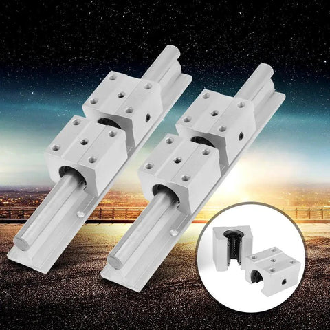 200mm Linear Slide Rail Kit With SBR12UU Bearing Blocks For CNC Routers, Mills, And Lathes in outdoor setting
