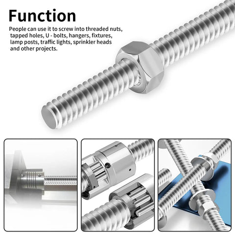 Heavy Duty M6 Fully Threaded Rod Bars 304 Stainless Steel Right Hand Threads For Anchor Bolts Clamps And Rigid Mounting Tasks Rock Solid Hold And No Sweat Assembly Built Tough Pack Of Two in action for various installations.