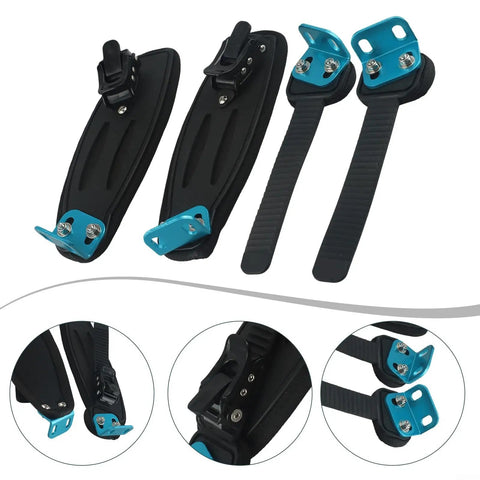 Ride Ready Adjustable Aluminum Foot Holder Strap For Electric Skateboards And Off Road Longboards Secure Rubber And Nylon Fastening Belt In Blue Easy Install Durable Buckle Keeps Your Feet Locked In