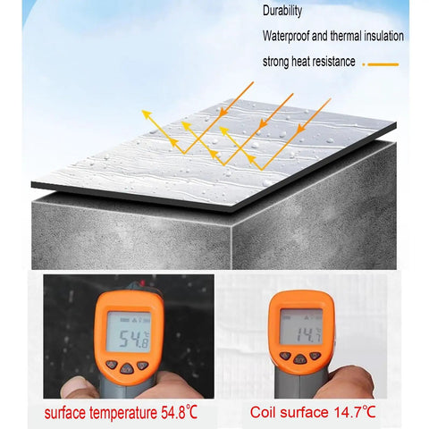 No Nonsense Heavy Duty Waterproof Aluminum Foil Tape For Roof And Camper Leaks Thick Self Adhesive Polymer Asphalt Roll with waterproof layer measuring 3.3ft x 26ft.