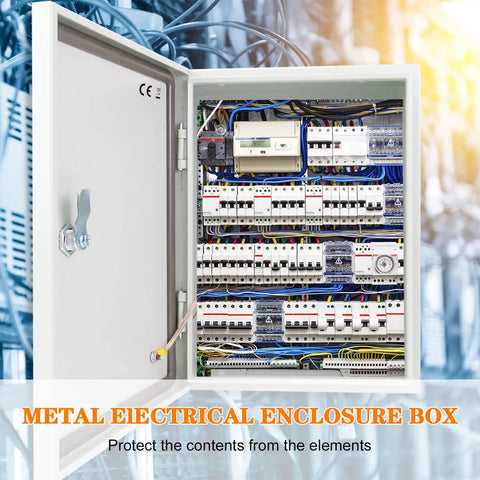 Open Tough As Nails Outdoor Electrical Box 12 By 10 By 6 Inch NEMA 4X Waterproof Steel Enclosure Lockable Junction Box