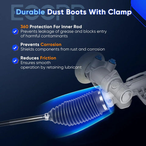Durable dust boots with clamp for Street Tested Power Steering Rack And Pinion For Chevrolet Impala Monte Carlo 2000 To 2011 Plus Buick Century.