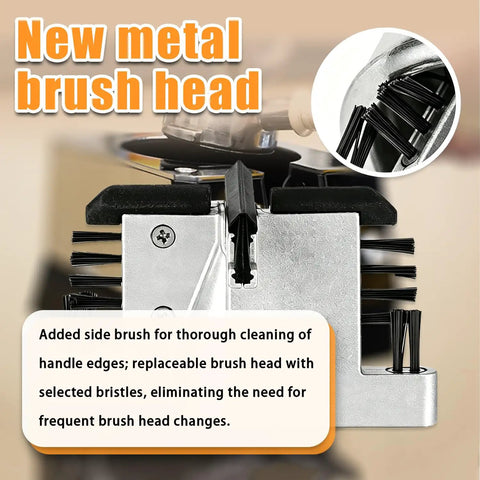 New metal brush head for Smooth Operator Smart Coffee Puck Extractor, designed for thorough cleaning and easy replacement.