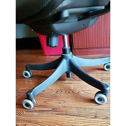 Rock Solid Office Chair Replacement Casters With Silent Rubber Tires Set Of Five on office chair base, TPR rubber wheels.
