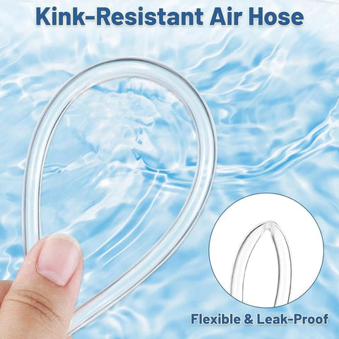 Three Sixteenth Inch Aquarium Airline Tubing Flexible Durable Six Point Five Feet Long For Fish Tanks Gardens Ponds And Terrariums Clear Plastic Air Hose For Aeration And DIY Ready Plug And Play showing flexibility