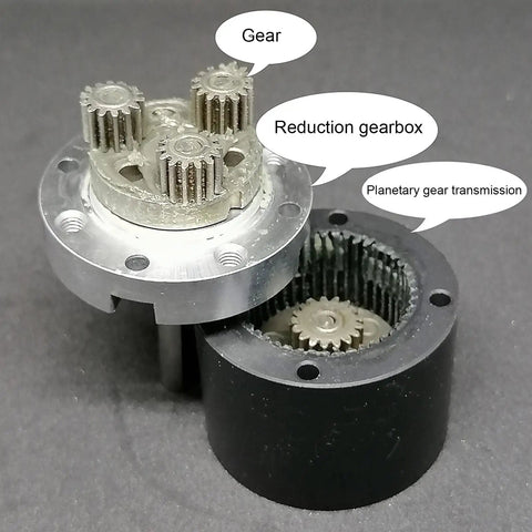 Chiciris 3000Ml Peristaltic Pump Dc24V High Flow Liquid Transfer Metering Unit, showing metal gears and reduction gearbox components.