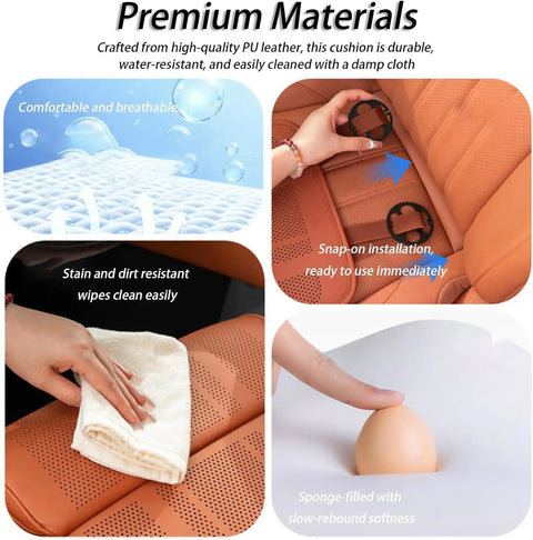 Upgrade Your Ride With This Cool Car Seat Extender Cushion For Mini John Cooper Works Electric 2025 2026 Models, water-resistant PU leather.