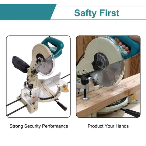 Durable Miter Saw Blade Guard Replacement for LS1040, safety upgrade, easy install shown on saw, protects hands while cutting.