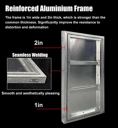 Magnetic Concealed Access Panel For Tile Walls With Snappy Push Button Release Seamless Flush Mount Cover Ideal For Drywall Reno And Home Maintenance Projects. Reinforced aluminum frame, 1in wide, 2in thick.