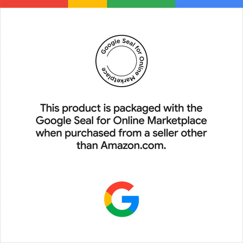Google seal for online marketplace, indicating packaging for Indoor 1080p Security Cam With Night Vision, 24 Seven Live Video, Remote Viewing.