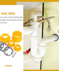 Totority Pvc Threader Kit For Electric Drill To Create Plastic Pipe Threads On 1/2 Inch And 3/4 Inch Pipes With Versatile Npt Tap And Die Function for pipe threading tasks.