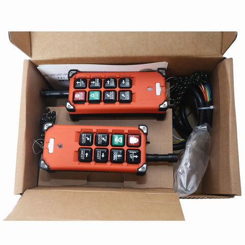 Beefed Up Wireless Crane Remote Control Kit With Eight Button 12V 24V Electric Hoist For Overhead Cranes 315MHz Receiver Two Transmitters