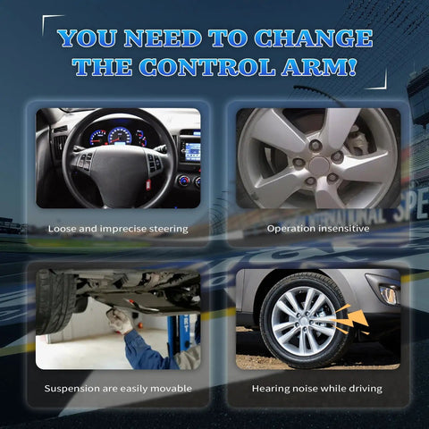 Signs for replacing 10-Piece Rear Upper and Lower Control Arm Trailing Arm Sway Bar Link Suspension Kit Beefed-Up