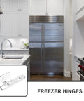 Adjustable 35mm Shaft Stainless Steel Refrigerator Freezer Door Hinge Replacement Part for Small Fridges in kitchen