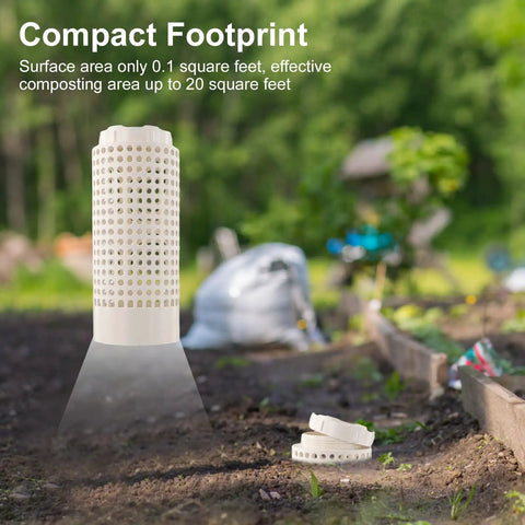 Compact Outdoor Inground Compost Bin For Raised Beds And Yards 2 Gallon Tumbler Style Space Saving Organic Waste Decomposer installed