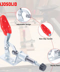Heavy Duty 2 Pack Toggle Clamps offering rock solid holdings for woodworking, featuring quick release levers and durable design.