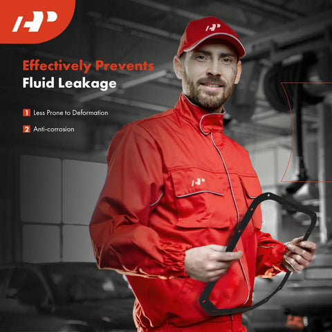 Mechanic holding gasket from Automatic Transmission Fluid Filter With Pan Gasket And Cooler O Ring For Mitsubishi Outlander 2014 2020