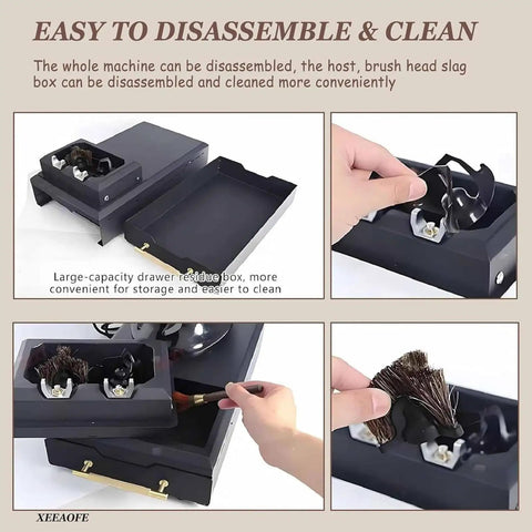 Rugged Electric Automatic Portafilter Coffee Grounds Cleaner And Espresso Knock Box with easy disassembly and large drawer.