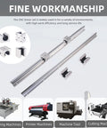 Industrial Grade Linear Rail Kit Two 800mm Rails With Two Guide Shafts And Four SBR16UU Bearing Blocks for CNC Lathes