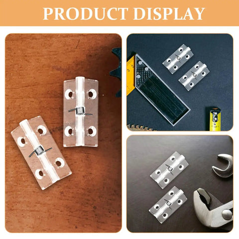 Six Pack Acrylic Self Closing Concealed Door Hinges With Spring Mechanism 45x35mm Invisible Cabinet And Interior Door Hardware
