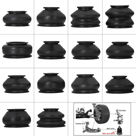 Universal Tie Rod Boots And Ball Joint Dust Cover Replacement Kit Flexible Rubber Boot With Turn To Groove Seal