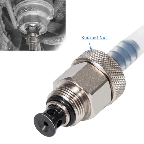 Oil Filter Drain Hose Tool For Toyota Lexus Scion 2.0L To 5.7L Cartridge Style Engines with knurled nut detail