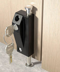 Heavy Duty Patio Door Lock With Keyed Bolts Black Auxiliary Security Lock For Sliding Doors Prevents Lifting Or Sliding Alloy Steel Build