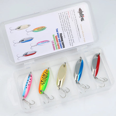 Fishin Casting Spoon Lures For Saltwater And Freshwater With Unpredictable Action And Balanced Weight That Attracts Bass Trout