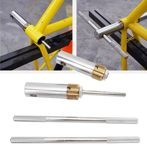 Tbest Premium Bottom Bracket Thread Tap Tool With Anti Slip Handle And Replaceable Dies For Precise Bicycle Frame Repair And Smooth Bike Build Experience, metal tool on bike frame