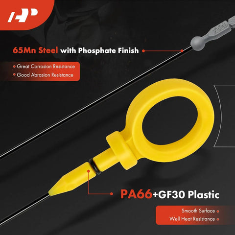 Engine Oil Dipstick For Audi V6 Engines 2.8L 3.0L 3.2L Measuring Rod Dipstick With Precision Markings on black background