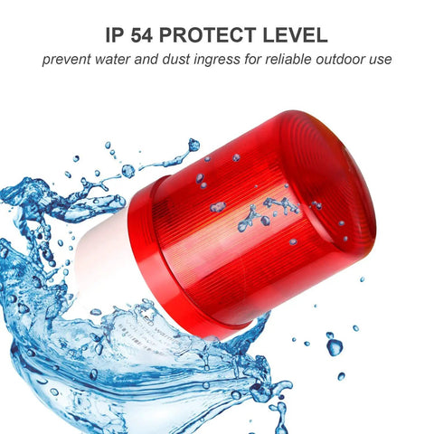 Top Shelf Industrial Led Rotating Strobe Beacon Warning Lamp with IP54 protection level against water and dust.