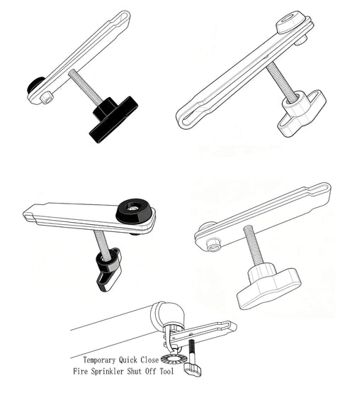 Heavy Duty Fire Sprinkler Shut Off Tool That Works Like A Champ To Halt Accidental Sprays And Slash Water Damage Costs On Any Commercial Job Site Today, detailed design images showcasing components.
